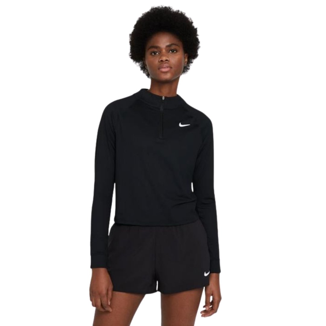 Nike Court Dri Fit Victory Long Sleeve Dam Black/white